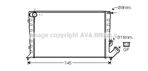 CN2211 AVA QUALITY COOLING Радиатор, охлаждение двигателя