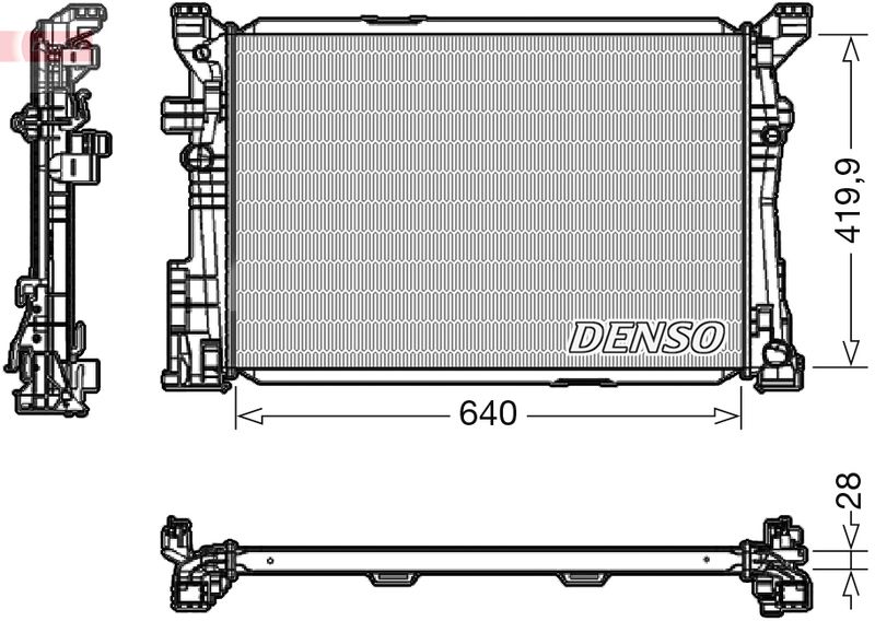 DRM17097 DENSO Радиатор, охлаждение двигателя