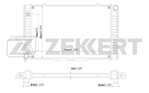 MK1294 ZEKKERT Радиатор, охлаждение двигателя