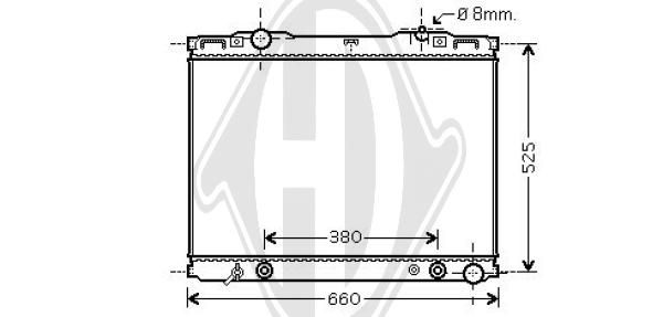 DCM3803 DIEDERICHS Радиатор, охлаждение двигателя