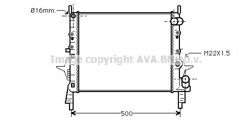 RT2158 AVA QUALITY COOLING Радиатор, охлаждение двигателя