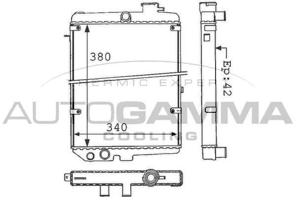 101064 AUTOGAMMA Радиатор, охлаждение двигателя