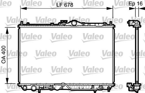 734480 VALEO Радиатор, охлаждение двигателя