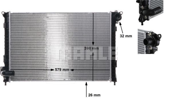 CR983000S MAHLE Радиатор, охлаждение двигателя