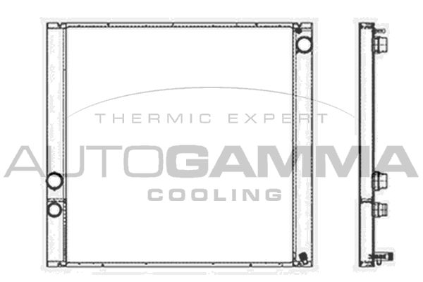 105214 AUTOGAMMA Радиатор, охлаждение двигателя