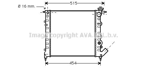 RT2041 AVA QUALITY COOLING Радиатор, охлаждение двигателя