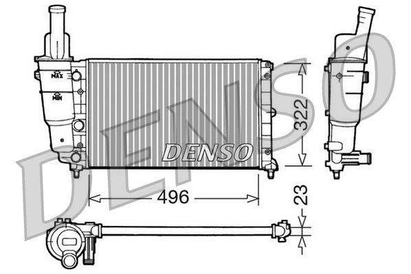 DRM13003 DENSO Радиатор, охлаждение двигателя