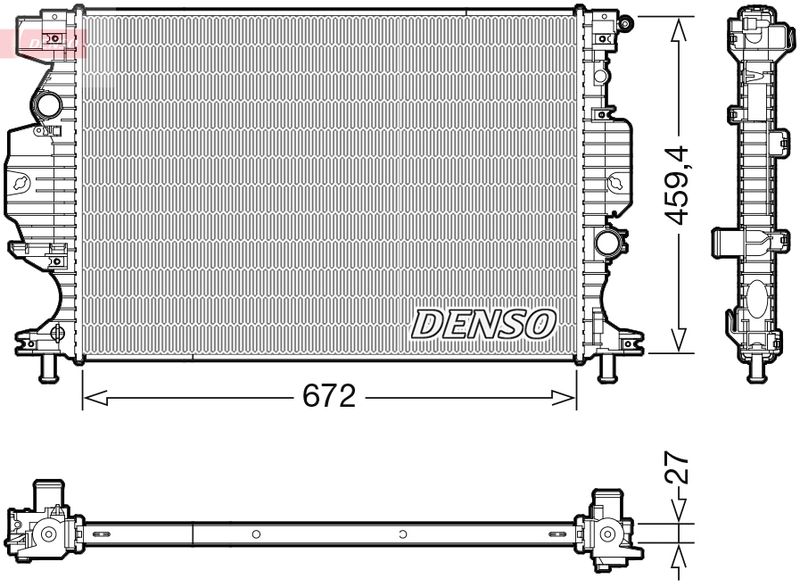 DRM10120 DENSO Радиатор, охлаждение двигателя