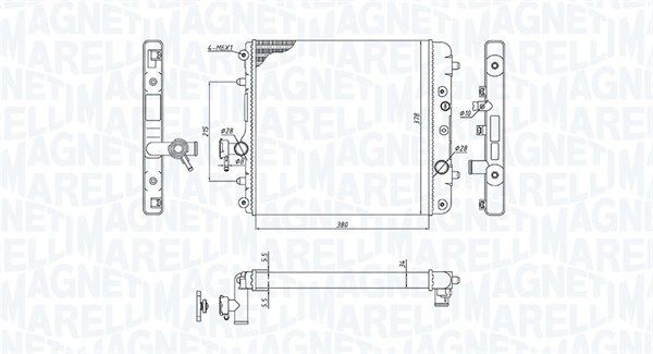 350213193100 MAGNETI MARELLI Радиатор, охлаждение двигателя