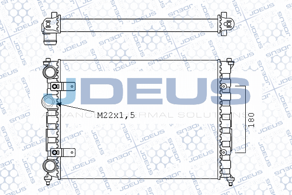 025V10 JDEUS Радиатор, охлаждение двигателя