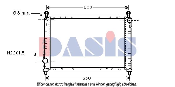 010009N AKS DASIS Радиатор, охлаждение двигателя