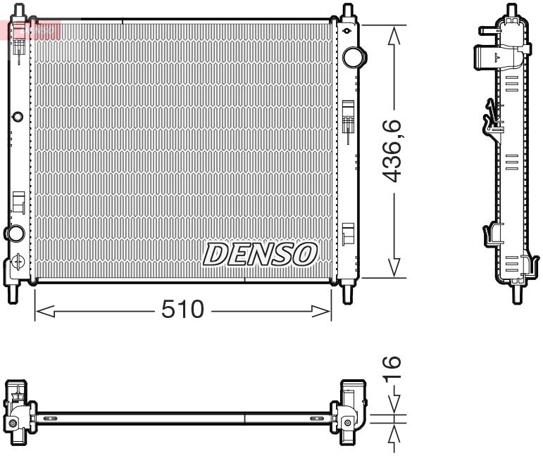 DRM46078 DENSO Радиатор, охлаждение двигателя