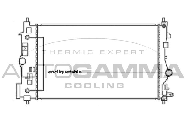 105667 AUTOGAMMA Радиатор, охлаждение двигателя