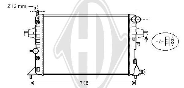 DCM2625 DIEDERICHS Радиатор, охлаждение двигателя