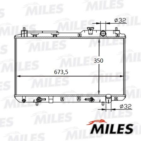 ACRM040 MILES Радиатор, охлаждение двигателя