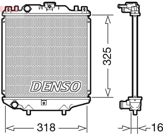 DRM47029 DENSO Радиатор, охлаждение двигателя