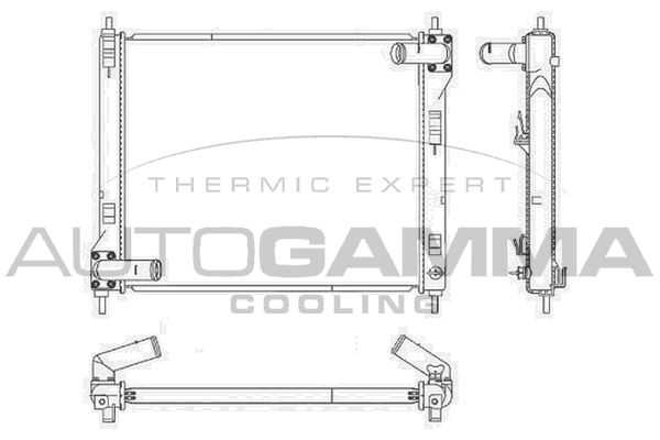 105992 AUTOGAMMA Радиатор, охлаждение двигателя