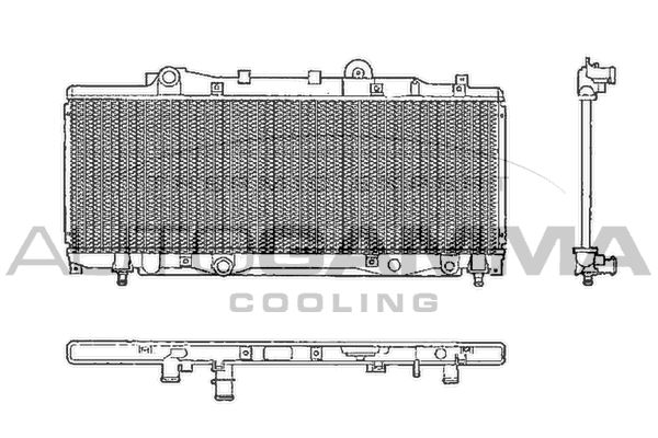 101991 AUTOGAMMA Радиатор, охлаждение двигателя