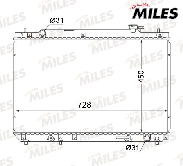 ACRB304 MILES Радиатор, охлаждение двигателя