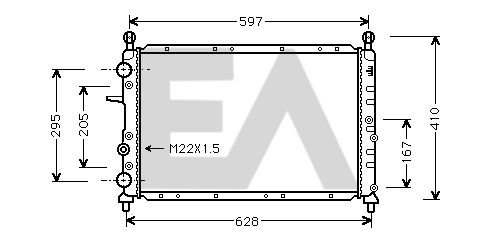 31R25074 EACLIMA Радиатор, охлаждение двигателя