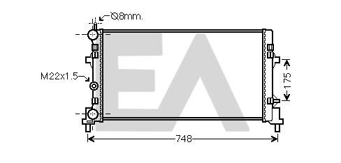 31R67018 EACLIMA Радиатор, охлаждение двигателя