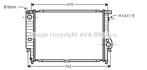 BW2128 AVA QUALITY COOLING Радиатор, охлаждение двигателя