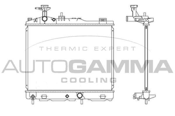107365 AUTOGAMMA Радиатор, охлаждение двигателя