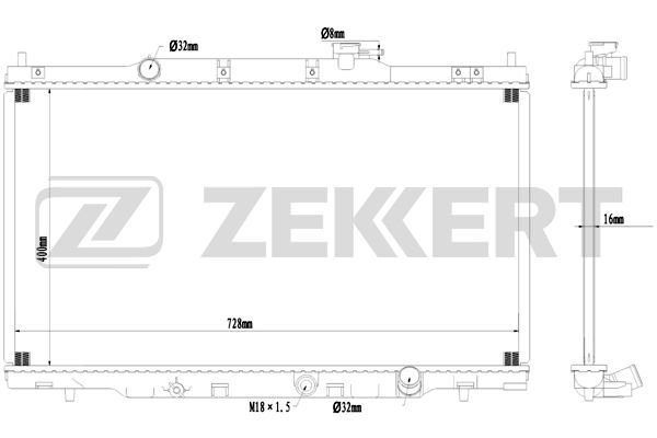 MK1568 ZEKKERT Радиатор, охлаждение двигателя