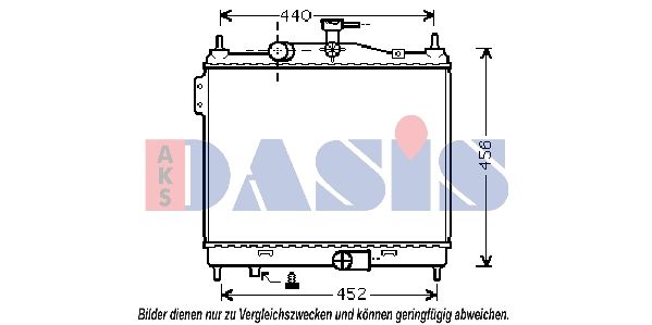 560057N AKS DASIS Радиатор, охлаждение двигателя