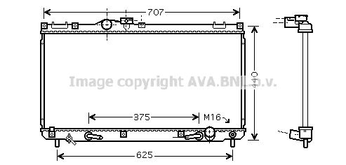 TO2322 AVA QUALITY COOLING Радиатор, охлаждение двигателя