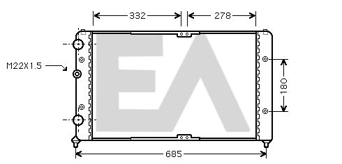 31R77104 EACLIMA Радиатор, охлаждение двигателя