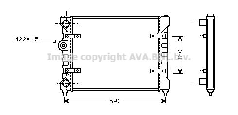 ST2023 AVA QUALITY COOLING Радиатор, охлаждение двигателя