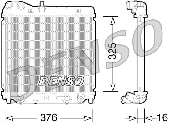 DRM40026 DENSO Радиатор, охлаждение двигателя