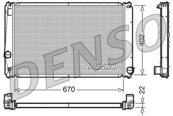 DRM50053 DENSO Радиатор, охлаждение двигателя