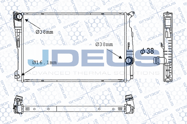 M0050640 JDEUS Радиатор, охлаждение двигателя