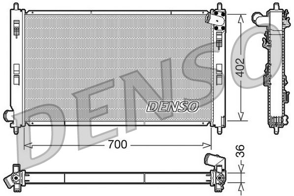 DRM45029 DENSO Радиатор, охлаждение двигателя