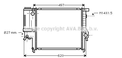 BW2124 AVA QUALITY COOLING Радиатор, охлаждение двигателя