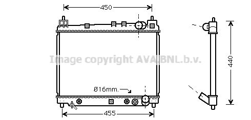 TO2259 AVA QUALITY COOLING Радиатор, охлаждение двигателя