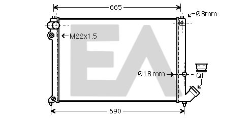 31R10024 EACLIMA Радиатор, охлаждение двигателя