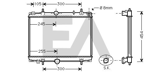 31R55087 EACLIMA Радиатор, охлаждение двигателя