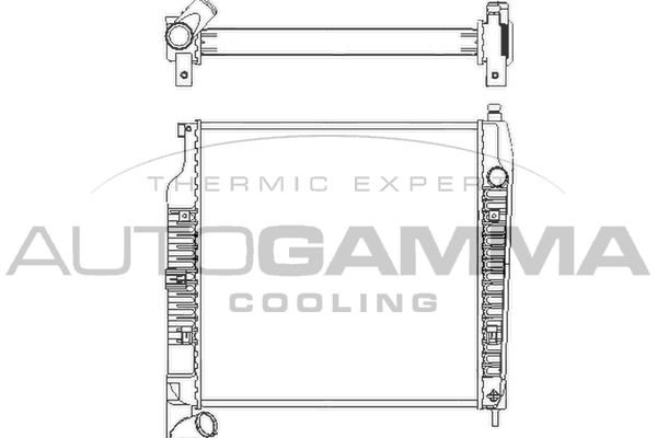105128 AUTOGAMMA Радиатор, охлаждение двигателя