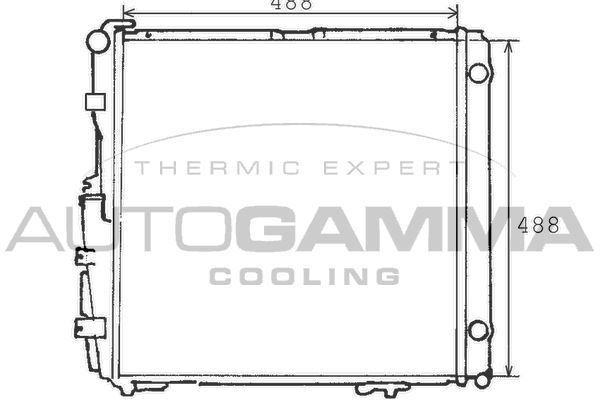 100558 AUTOGAMMA Радиатор, охлаждение двигателя