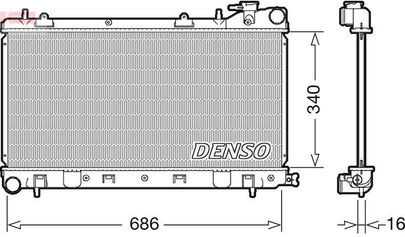 DRM36017 DENSO Радиатор, охлаждение двигателя