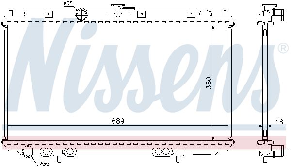 67346A NISSENS Радиатор, охлаждение двигателя