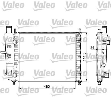 732788 VALEO Радиатор, охлаждение двигателя