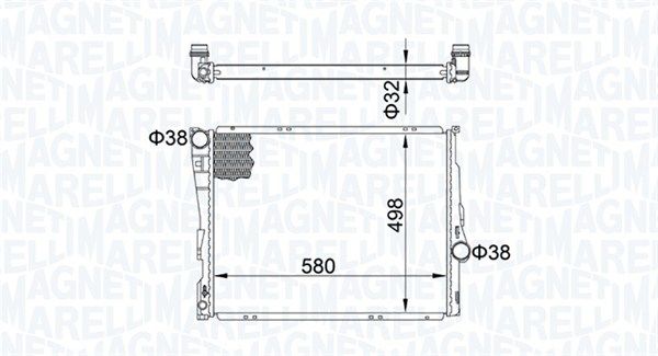 350213163600 MAGNETI MARELLI Радиатор, охлаждение двигателя