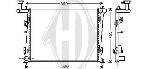 DCM3789 DIEDERICHS Радиатор, охлаждение двигателя