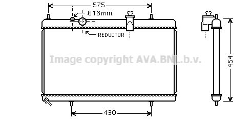 PEA2256 AVA QUALITY COOLING Радиатор, охлаждение двигателя