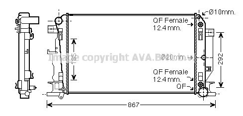 MS2403 AVA QUALITY COOLING Радиатор, охлаждение двигателя