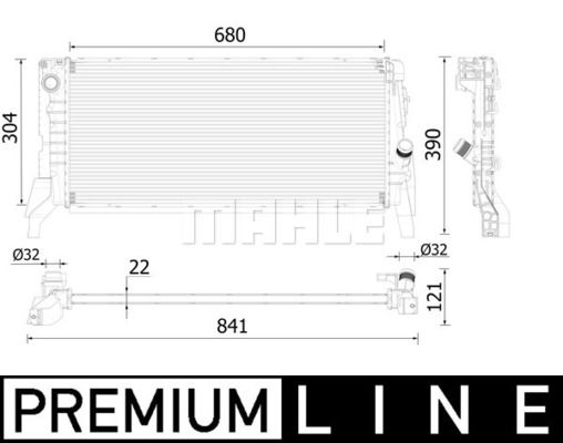 CR2308000P MAHLE Радиатор, охлаждение двигателя